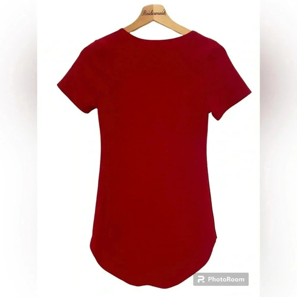 Basic Simple Plain Round Neck Short Sleeve Mini Bodycon Dress , Size Small - Picture 7 of 8